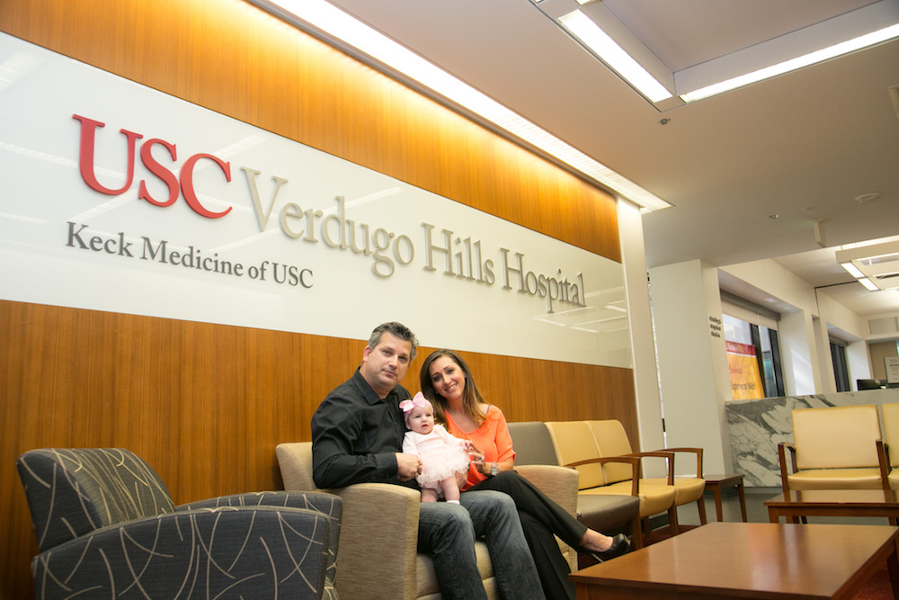 Linda Ingirghoolian's husband Goris successfully delivered their baby with the knowledge and help of doctors at USC VHH Verdugo Hills Hospital.