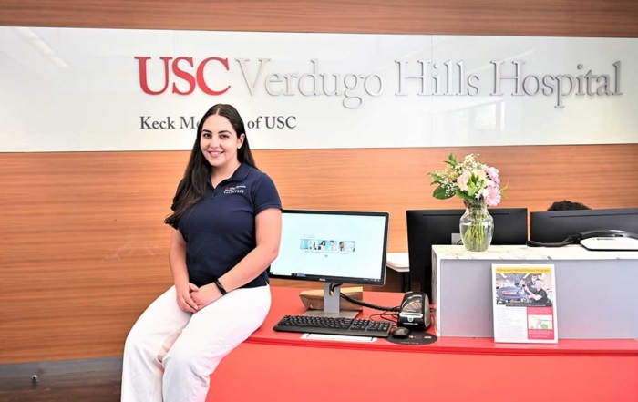 Nina Aghakhani, a volunteer at USC Verdugo Hills Hospital