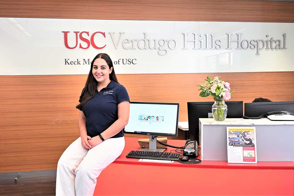 Nina Aghakhani, a volunteer at USC Verdugo Hills Hospital