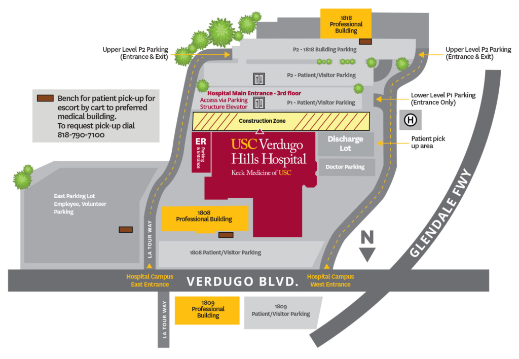 USC Verdugo Hills Hospital Parking Map